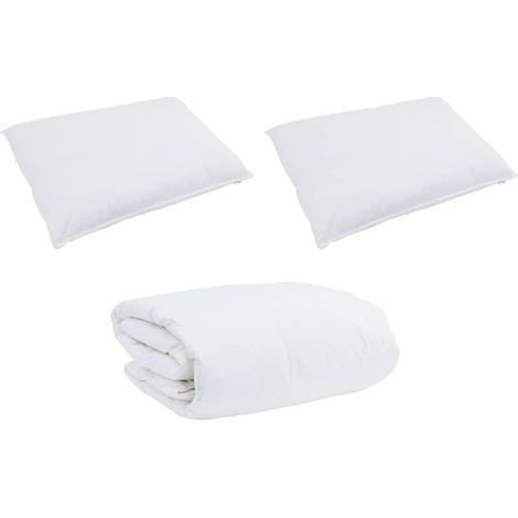 Ensemble de Duvet avec oreiller 3 pcs,Couette Blanc Coton CFW74900 (1/5)