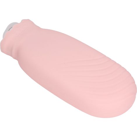 Bouillotte à eau chaude 2ème génération, grande taille 550ml en silicone et peluche, motif cartoon mignon, anti-explosion, rose, pour chauffer les mains ou comme poche de glace. (1/5)