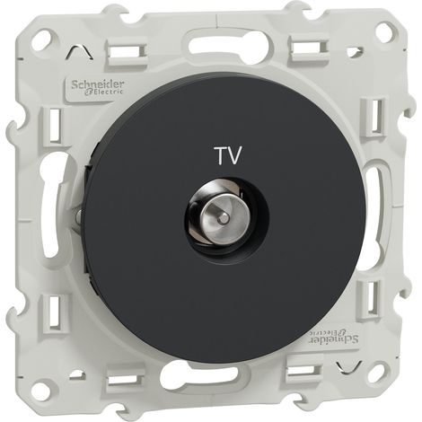 Schneider Electric ODACE S540445 presa TV antracite