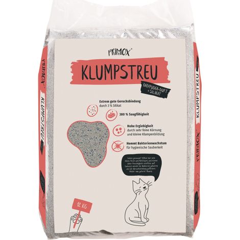 Primox Katzenstreu Babypuder und Silikat 12 kg