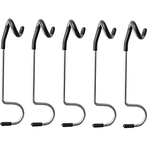 Ganchos de acero inoxidable, juego de 5, para luces de tienda de campaña, accesorios de camping ligeros y versátiles para senderismo y pesca. (1/5)
