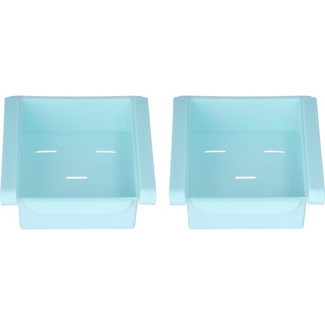 2PCS Refrigerator Organizer 5 Vents Ventilation and Drainage Integrated Handle Refrigerator Storage Rack