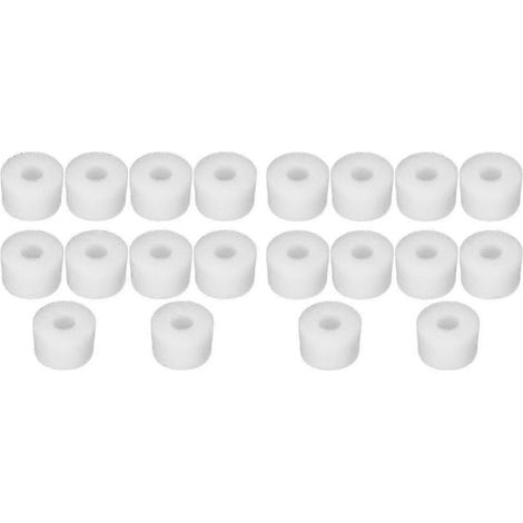 Lot de 20 filtres en mousse réutilisables et lavables pour piscine, compatibles avec les spas à jets d'eau de type S1. (1/5)