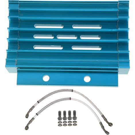 Système de refroidissement d'huile de radiateur de moto en alliage d'aluminium adapté pour 138CC 140CC 150CC PIT PRO Bike Trail Dirt BikeBlue (1/5)