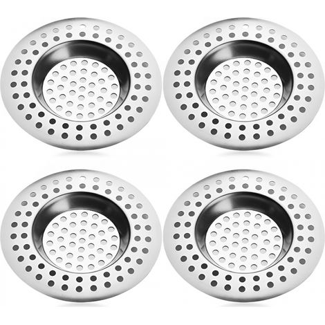 4 Filtres Évier Cuisine Inox, Vidange Anti-Obstruction Salle Bain (1/5)
