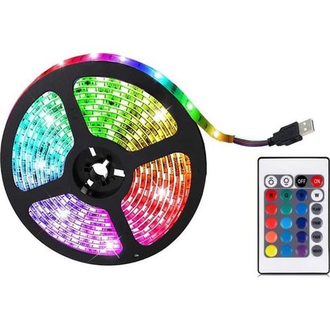 Bande lumineuse LED RGB - BESTOPE - 2m - Panneau flexible - 16 couleurs (1/4)