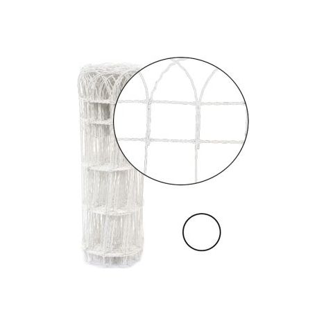 Cloture & Jardin – Bordure parisienne blanche 0,25 m – Grillage souple galvanisé plastifié – Pour délimitation de jardins et espaces verts – Finition arrondie (1/5)