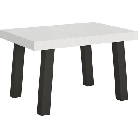 Tavolo allungabile 90x130/234 cm Bridge Bianco Frassino telaio Antracite (1/4)