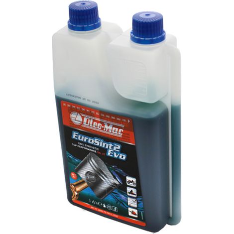 Oleo Mac – Huile moteur 2 temps 1L synthèse 100% – Lubrification moteurs tronçonneuses et débroussailleuses – Faibles émissions – Jaso FC API TC