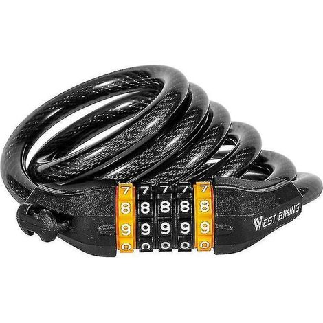 Kombinations-Fahrradschloss 1,2 m/1,5 m, robust und langlebig – 4 digitale Codes (1/4)