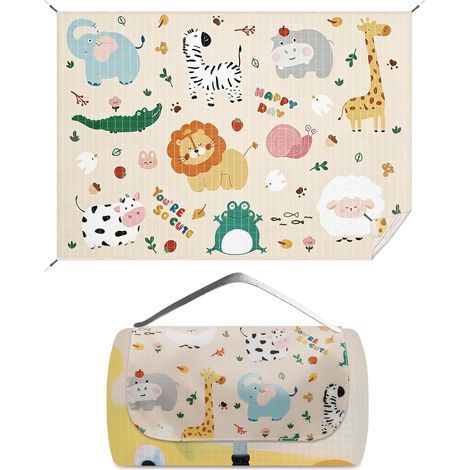 Couverture Pique Nique 150 × 210 cm, Portable Nappe Picnic, Tapis Pique Nique, Imperméable Ultra-léger pour les Activités Familiales en Plein air, les Pique-niques, le Jardin, la Plage et le Camping (1/5)