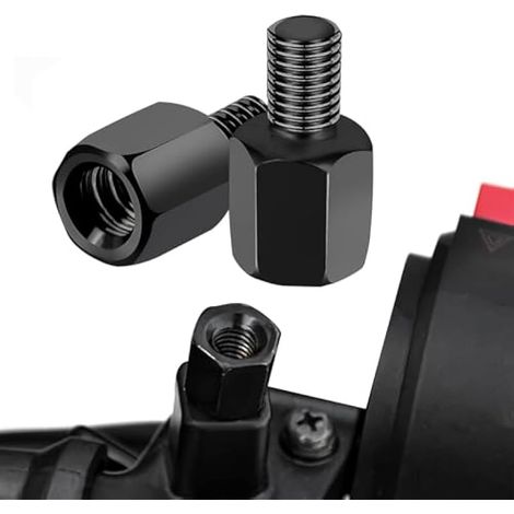 M8 filetage à droite vers M8 filetage à droite adaptateur de miroir de moto scooter (2 pièces) (1/4)