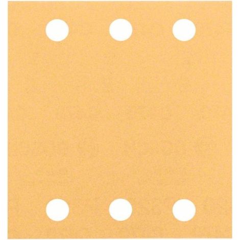 10 hojas abrasivas BOSCH C470 para lijadora vibratoria 115 x 107 mm Mejor para madera y pintura 6 agujeros