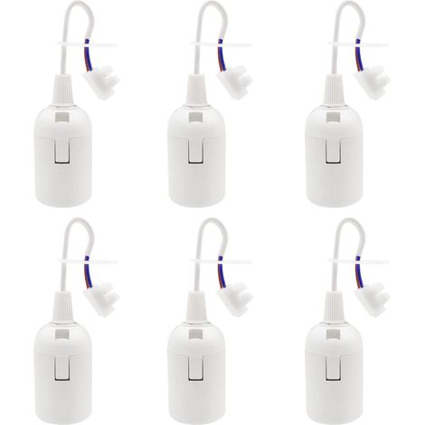 Stück E27-Fassung, Lampenfassung, 4 A, 250 V, Baustellenfassung für Glühlampen und LED- oder Industrielampen (max. 60 W/weiß)