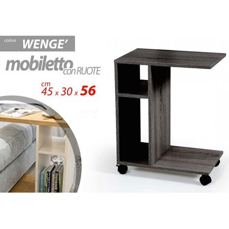 Canapé-lit Servetto porte-revues gris plateau repas cm 45 x 30 x 56 h