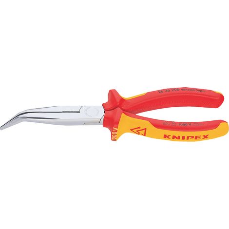 Draper Snipe Nose Side Cutting Pliers 34056 – Fully Insulated Angled Long Nose Pliers for Precision Electrical and Craft Work (1/5)