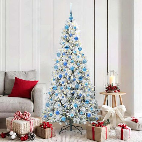 Künstlicher klappbarer Weihnachtsbaum Weiß 180 cm PE und PVC