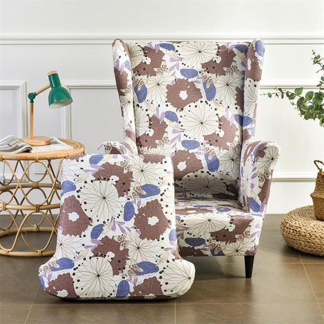 Bezug für Ohrensessel, 1-Sitzer mit T-förmigem Kissenbezug, Farbe Nr. 31, rutschfest