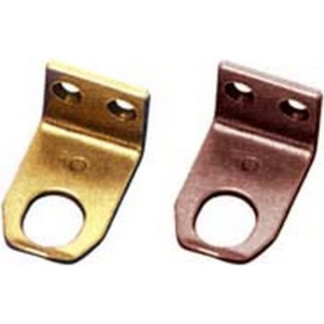 5PZ INCONTRO AD ANGOLO PER CRICCHETTO SOPRALUCE - mm.24x44x22h. ottone lucido