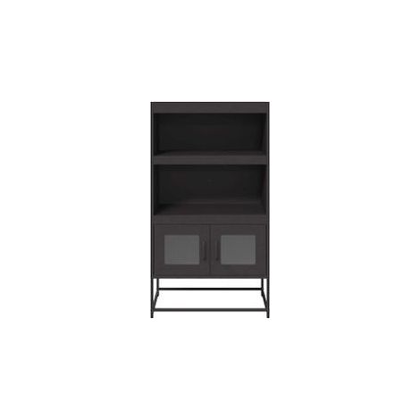 Buffet haut noir 68x39x123 acier (1/5)