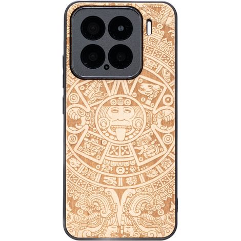 Custodia in legno Bewood per Xiaomi 15 CALENDARIO AZTECO ANIEGRE (1/5)