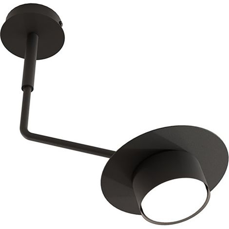 Plafoniera Minimal Cerere Acciaio Nero 1 Luce Gx53 Ip20 (1/5)