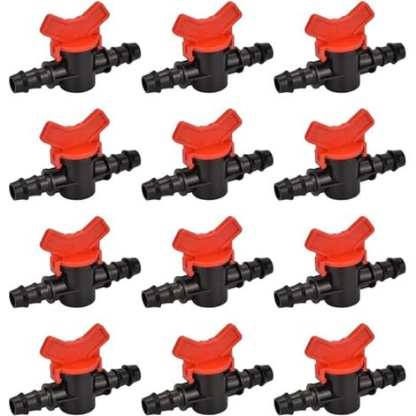 Válvula de retención de plástico, conector para manguera de jardín, válvula de conmutación de riego por goteo para manguera de agua de 16 mm, 12 unidades (1/5)