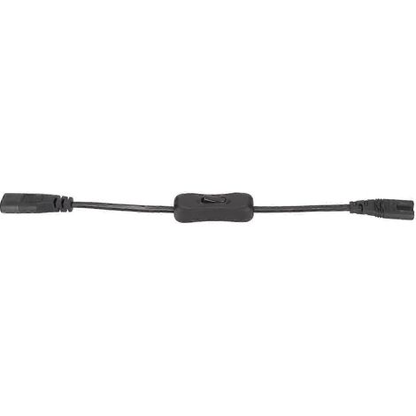Adaptateur de rallonge électrique IEC 320 C8 vers IEC 320 C7 mâle vers femelle avec interrupteur, compatible avec les lampes de bureau intelligentes 100-250V 0,98 pi. (1/5)