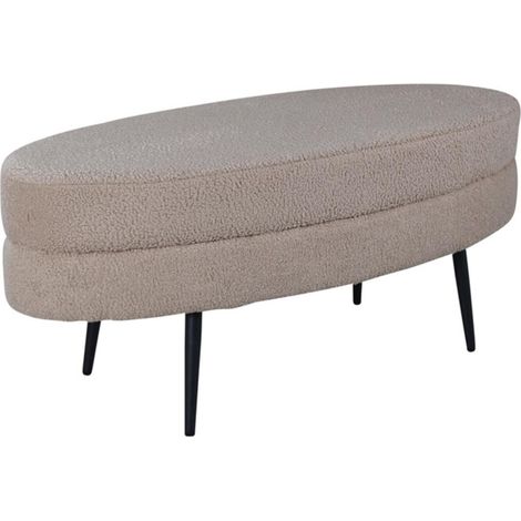 Pouf Design Bouclette "Otto" 100cm Beige (1/5)