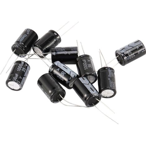 Condensateurs électrolytiques radiaux 13mm x 21 mm 10 1000uF 35V (1/5)