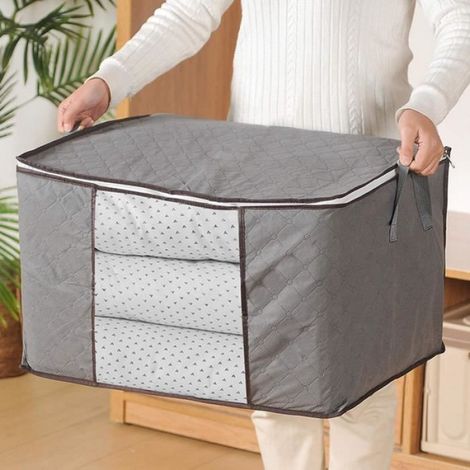 Sac de Rangement - - Lot de 4 - 60x40x35 cm - Tissu non-tissé - Capacité 84L (1/4)
