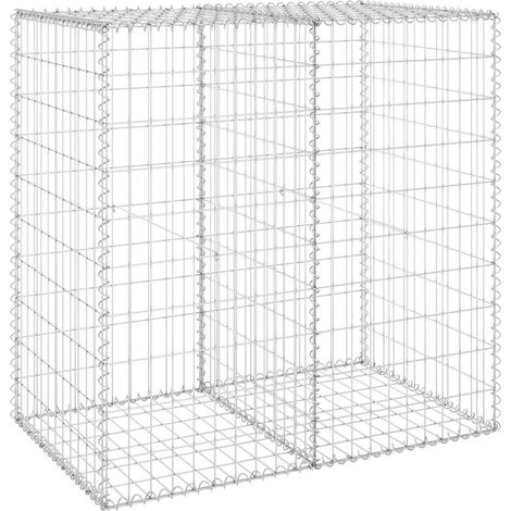 Maison Exclusive - Gabionenwand mit Abdeckung Verzinkter Stahl 10