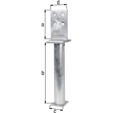 GAH  Alberts  Soporte  de  poste  en  T  130x500x80x90mm  STA  en  bruto  TZN  -  212681 (1/2)