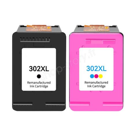 Pack de Cartouches 302 XL Compatibles pour Imprimante HP 302 XL