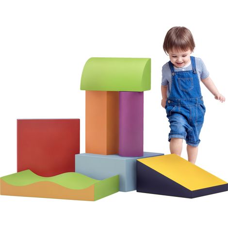 Modulo per lo sviluppo delle capacità motorie del bambino, 7 pezzi, in schiuma EPE, per bambini in età prescolare, multicolore.