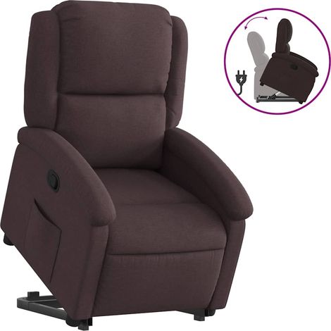 Maison Exclusive - Relaxsessel mit Aufstehhilfe Dunkelbraun Stoff (1/5)
