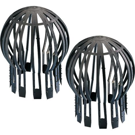 Terre Jardin – Lot de 2 paniers filtre pour gouttière – Dimensions 14,5 cm de hauteur et 12 cm de diamètre – Installation rapide et facile