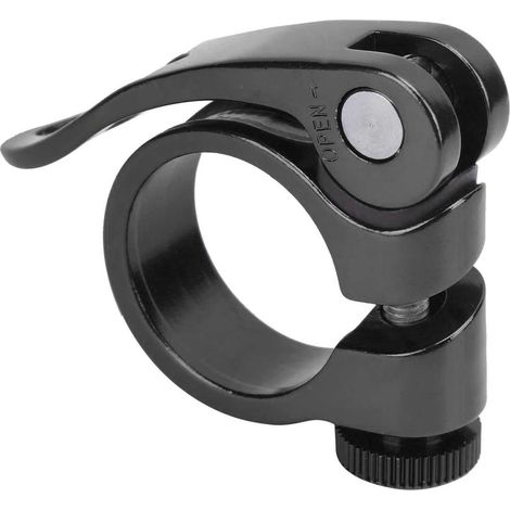 28,6 mm robuste Fahrradsattelrohrklemme aus Aluminiumlegierung, Fahrradzubehör, Schwarz (1/5)