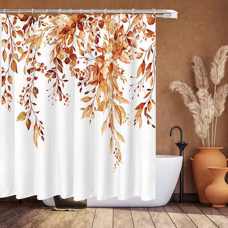 180 x 180 cm (71 x 71 Zoll) Duschvorhang mit Blumenmuster, wasserdicht (1/5)