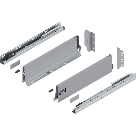 Blum Tandembox antaro K Schubladenschienen-Set 1 Paar, 30kg 450mm Vollauszug Blumotion, grau (1/5)