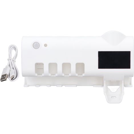 Nettoyeur ultraviolet pour brosses à dents, machine multifonction gain de place pour salle de bain, stérilisateur dentaire. (1/5)