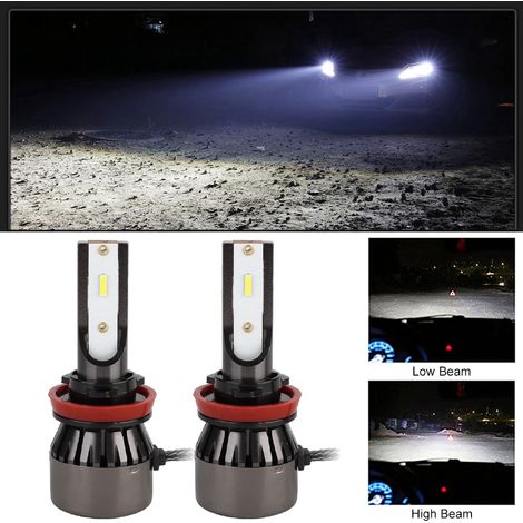 Lot de 2 Ampoules LED Voiture 60W 6000K Blanc Super Lumineux pour Phares H8 H9 H11 (1/5)