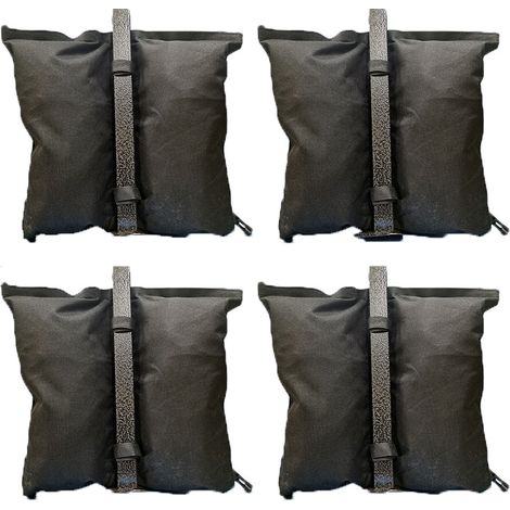 Cyslmuk – Lot de 4 sacs de lestage pour pavillon – Résistant à l'eau – Remplissage jusqu'à 8 kg – Sangles auto-agrippantes – Dimensions 36x0,5x33 cm (1/4)