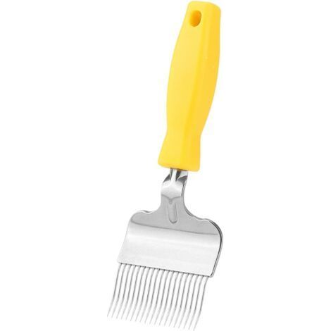 Fourchette à décapsuler le miel, peigne d'abeille en acier inoxydable grattoir pour extracteur d'abeilles, 22,1 x 7,1 cm (1/5)