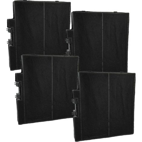 vhbw 4x filtro de carbón activado compatible con Bosch DWQ74BC50B/01, DWQ94BC50B/01, DWQ66DM50/01, DWQ66DM50B/01, DWQ66DM50 campanas cocina