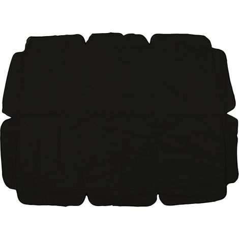 Auvent de balançoire d'extérieur étanche, chaise de remplacement en tissu Oxford enduit d'argent 420D pour jardin et Patio noir (1/5)
