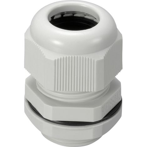 TRU COMPONENTS 1593311 Kabelverschraubung M12 Polyamid Lichtgrau (RAL 7035) 1 St. (1/2)