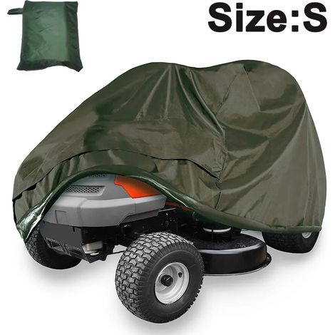 Housse de tondeuse Oxford 210D imperméable et anti-UV, bord élastique, noir et vert (1/5)