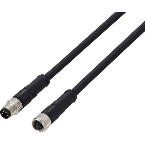 TRU COMPONENTS TC-13752004 Câble de raccordement M8 x 1 mâle, droit, femelle, droit 5 m Nombre de pôles: 4 1 pc(s) (1/3)