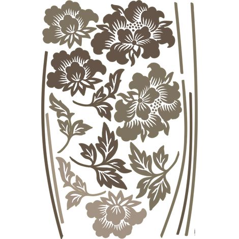 Komar Wandtapete - Flower - 180 x 120 cm - selbstklebendes Vlies Wandaufkleber - klassischer Stil (1/2)